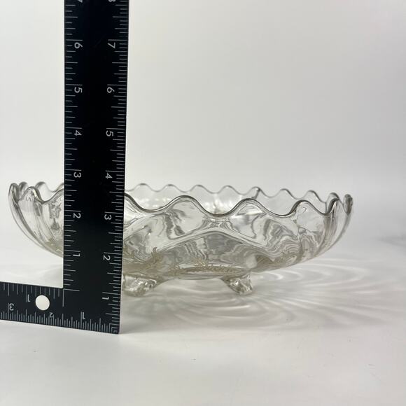 Crystal Silver Overlay Serving Dishes Set Cambridge Caprice Metallic Vintage 4PC - Picture 4 of 16